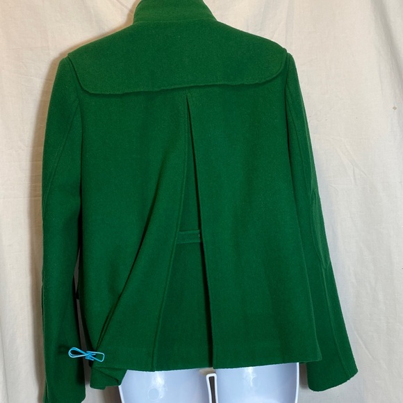 Tommy Hilfiger Wool-blend Stylish Pea Coat in Vibrant Kelly Green - women-M - Picture 5 of 15